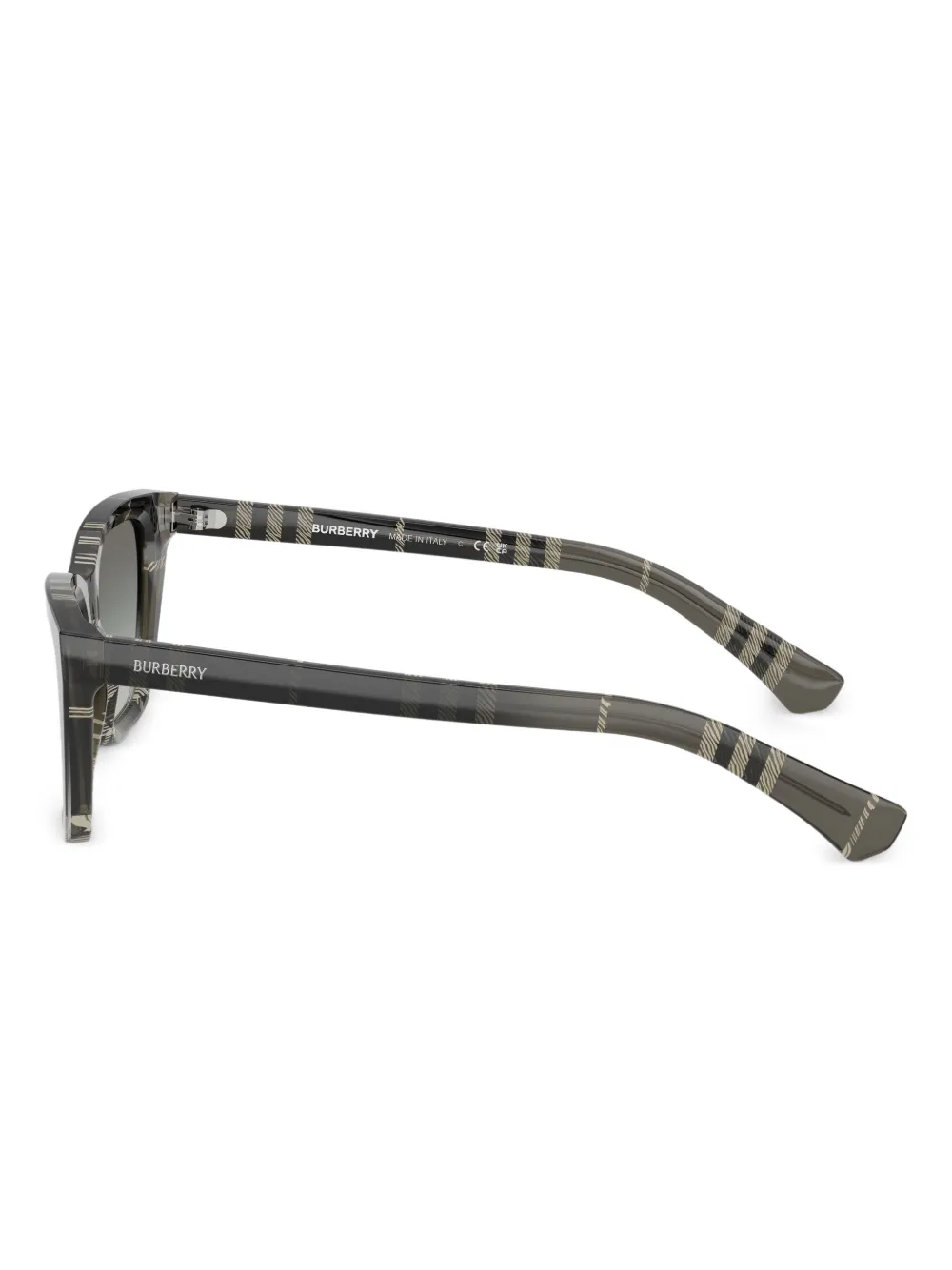 Burberry Check-pattern Cat-eye Sunglasses In Black