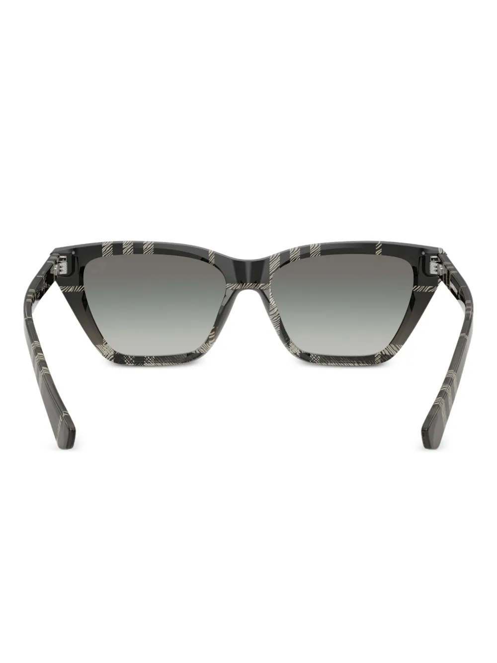 Burberry Check-pattern Cat-eye Sunglasses In Black