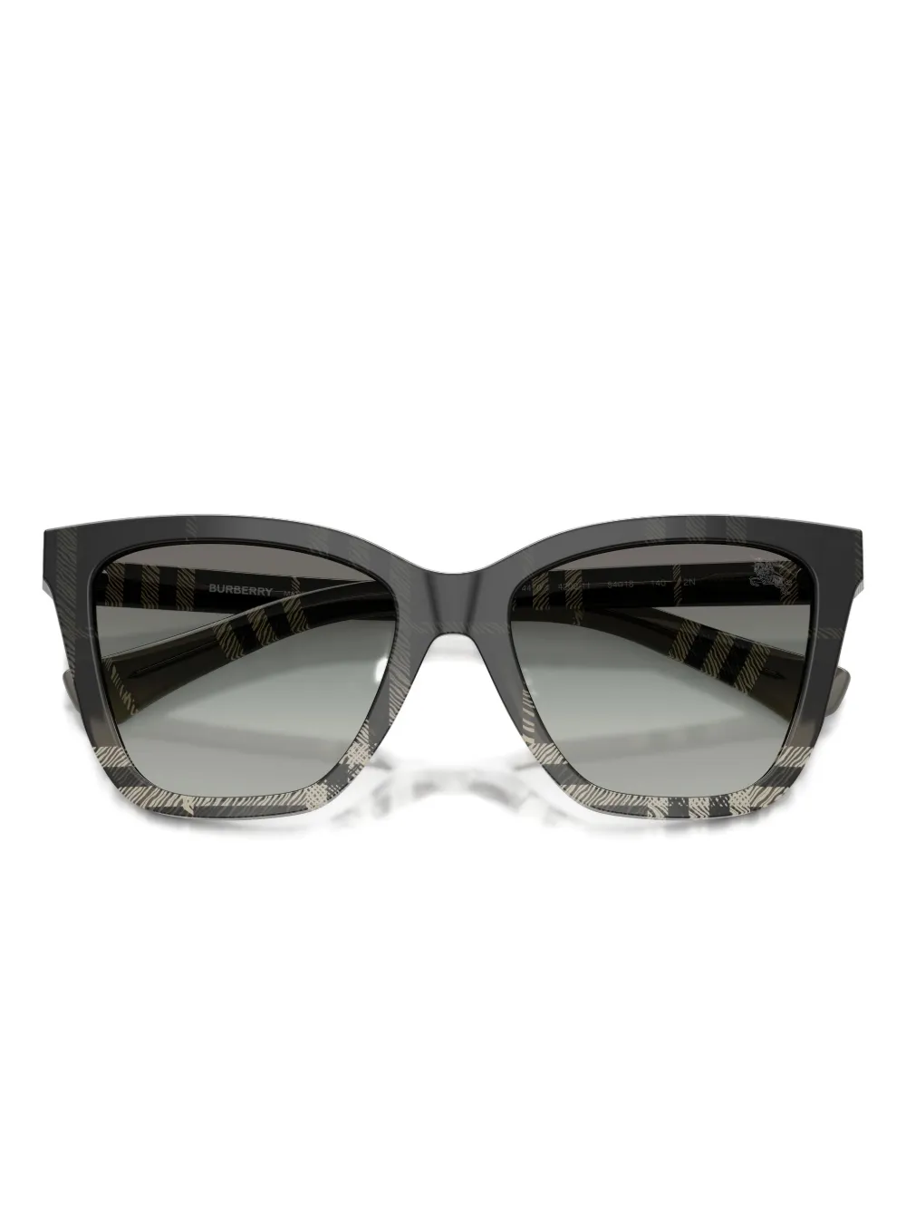 Burberry Check-pattern Cat-eye Sunglasses In Black