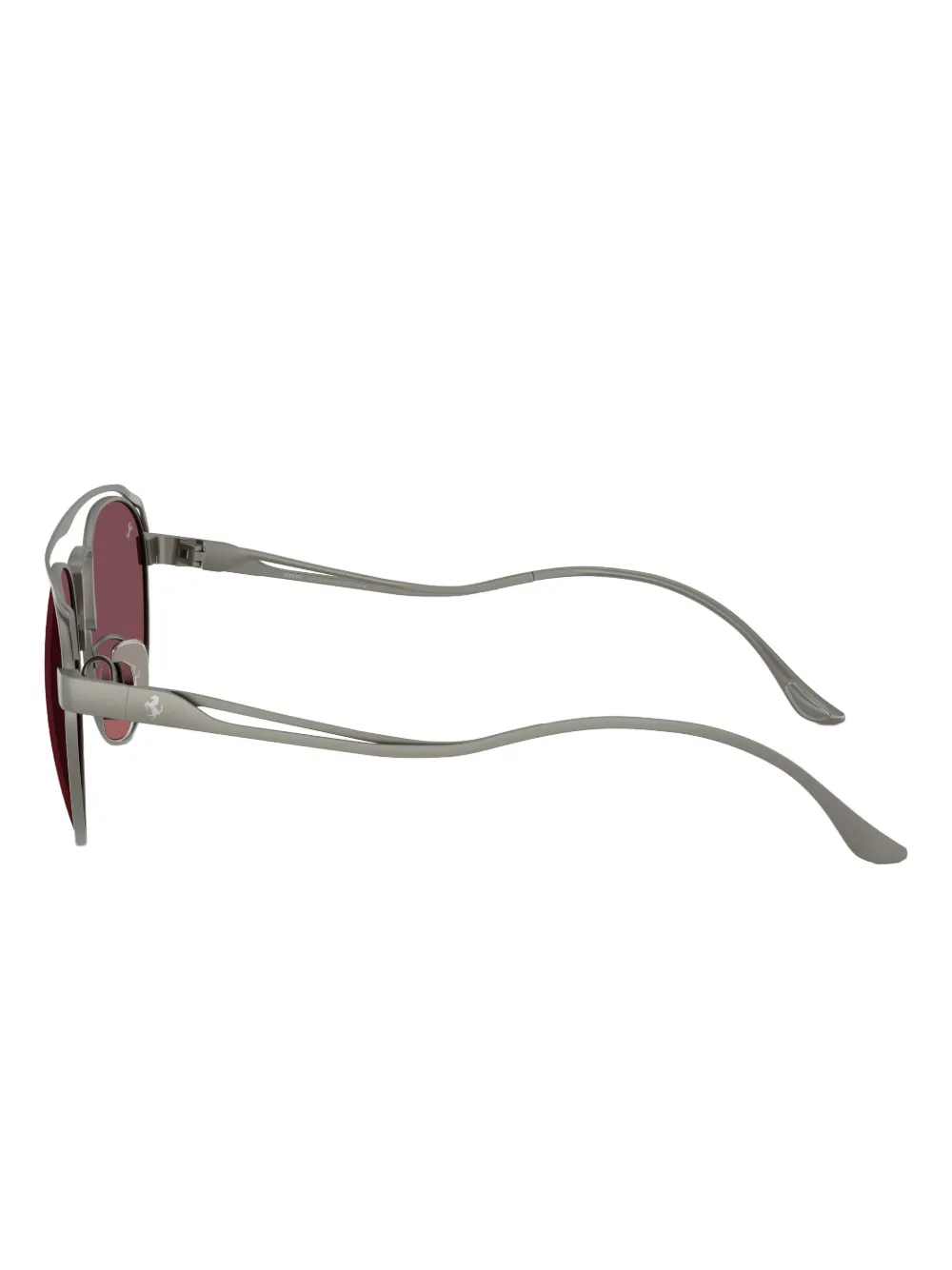 Ferrari Round-frame Double-bridge Sunglasses In Purple