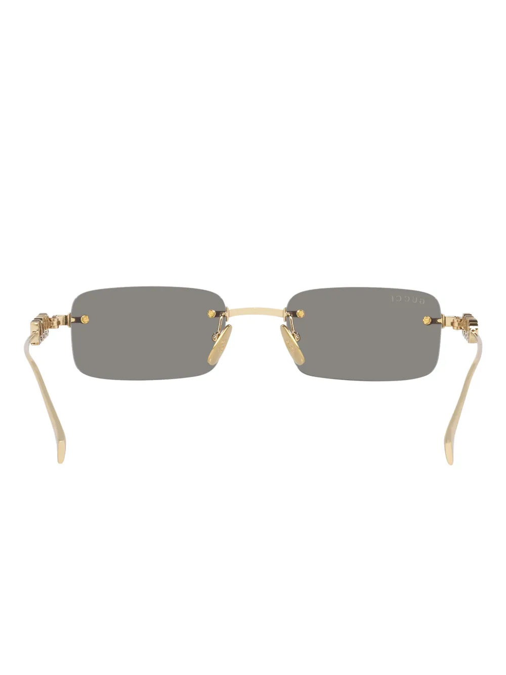 Gucci Logo-detail Sunglasses In Burgundy