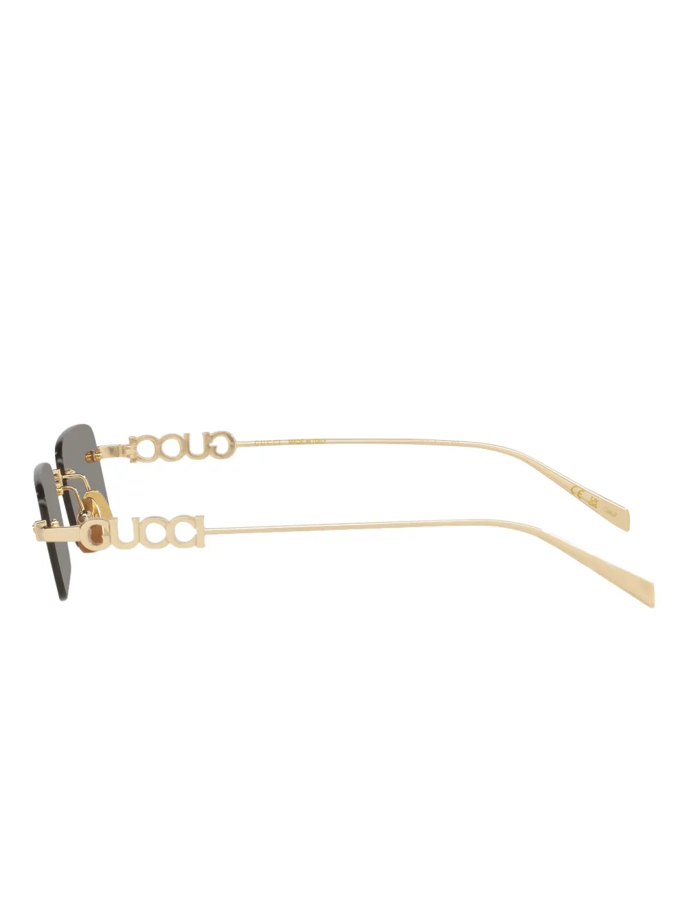 Gucci Logo-detail Sunglasses In Burgundy