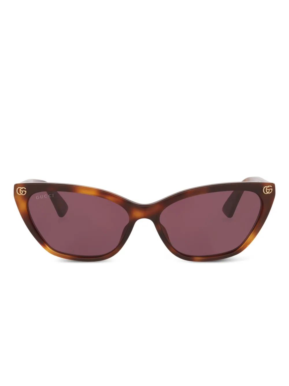 Gucci Eyewear logo-detail cat-eye sunglasses | Brown | Image 1