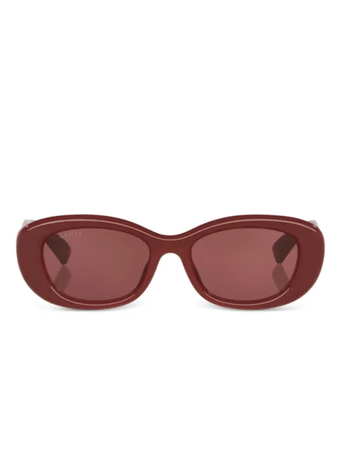 Gucci GG-logo oval-frame sunglasses
