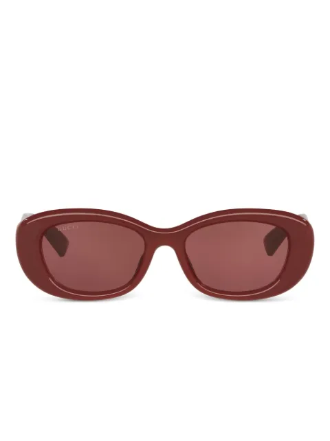 Gucci GG-logo oval-frame sunglasses