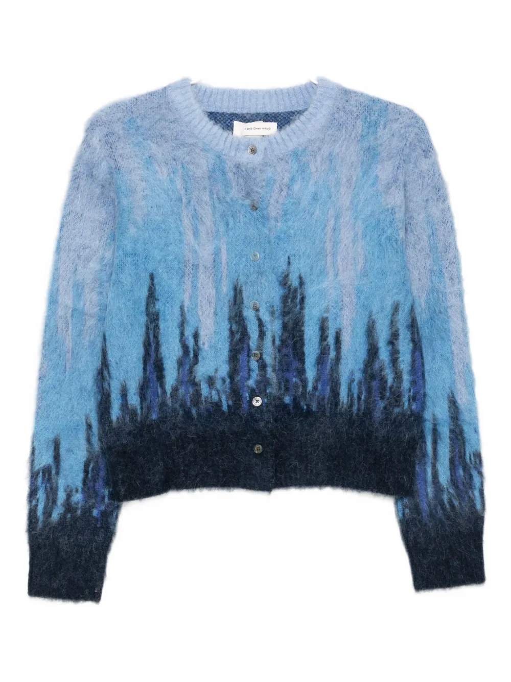 Feng Chen Wang Gradient Cardigan In Blue