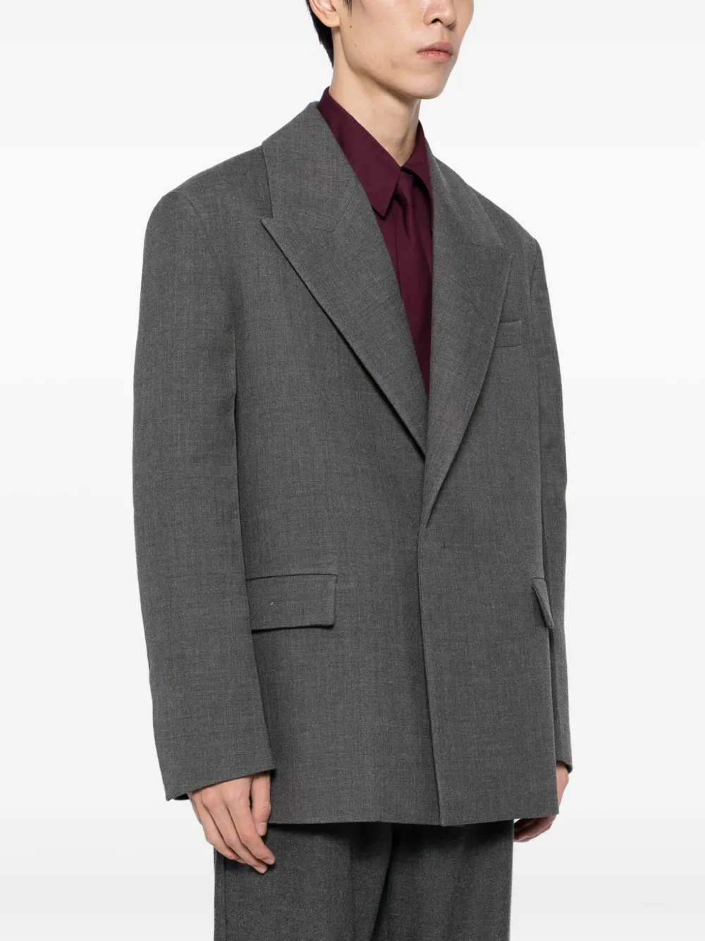 Jil Sander Single-breasted Blazer In Gray