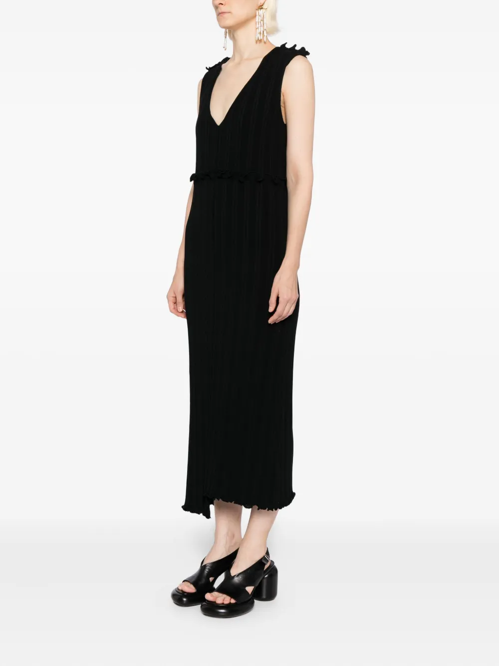 Jil Sander Cotton Dress In Black