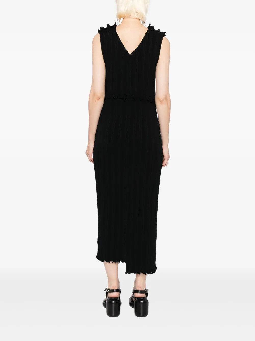 Jil Sander Katoenen jurk Zwart