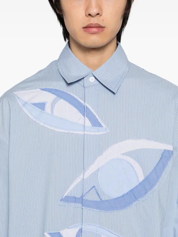 Feng Chen WANG パッチワークシャツ Feng Chen Wang 패치워크 셔츠 | 블루 | FARFETCH KR