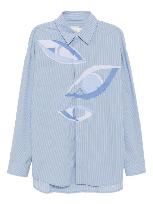 Feng Chen WANG パッチワークシャツ Feng Chen Wang 패치워크 셔츠 | 블루 | FARFETCH KR