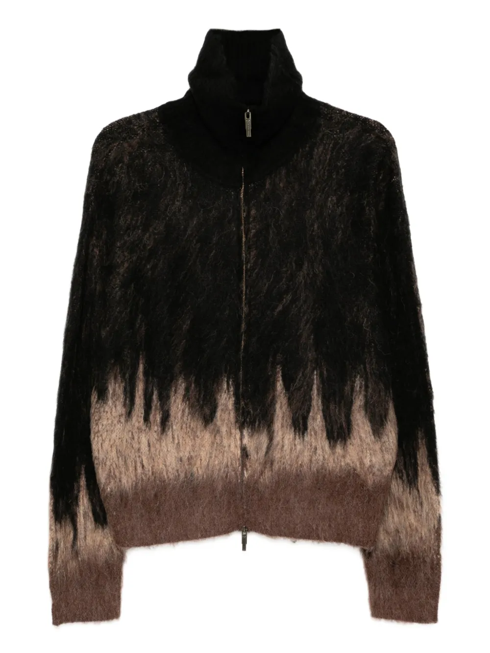 Feng Chen Wang gradient zipped cardigan | Brown | Image 1
