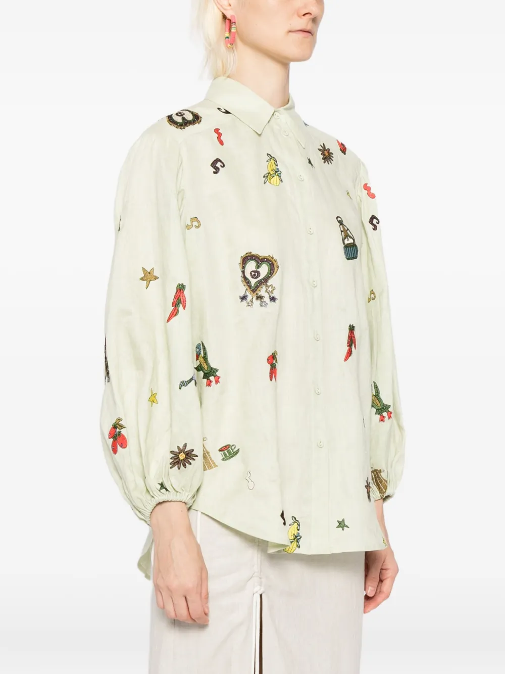 ALEMAIS Montie blouse Groen