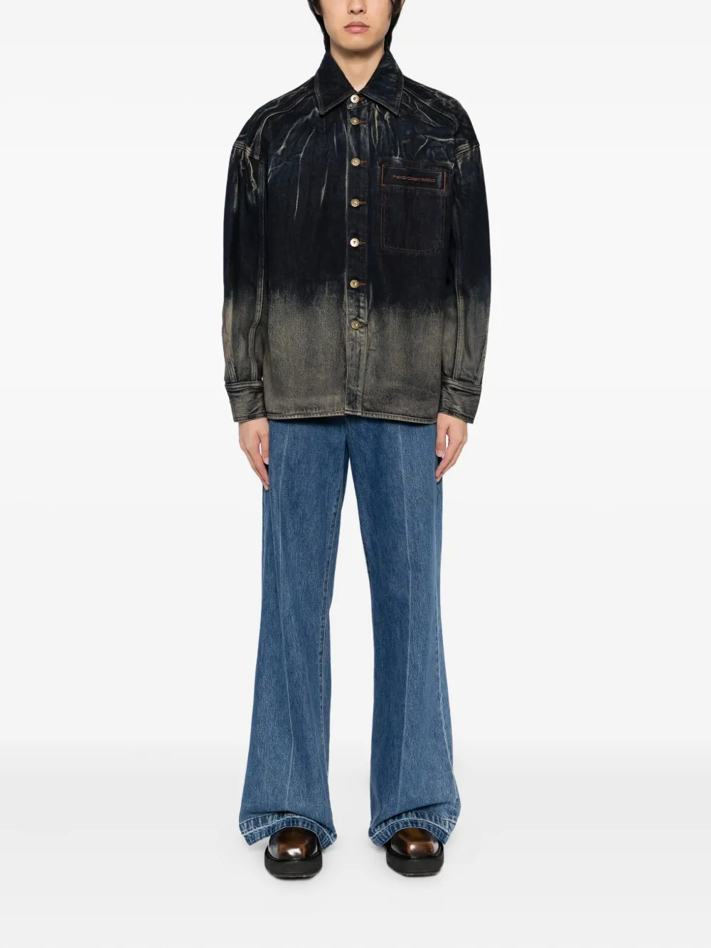 Feng Chen Wang gradient denim jacket | Denim Jackets | Image 2