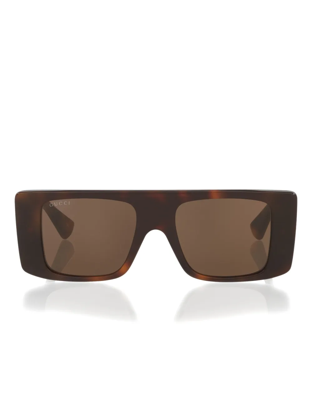 Gucci Rectangular Frame Sunglasses In Brown