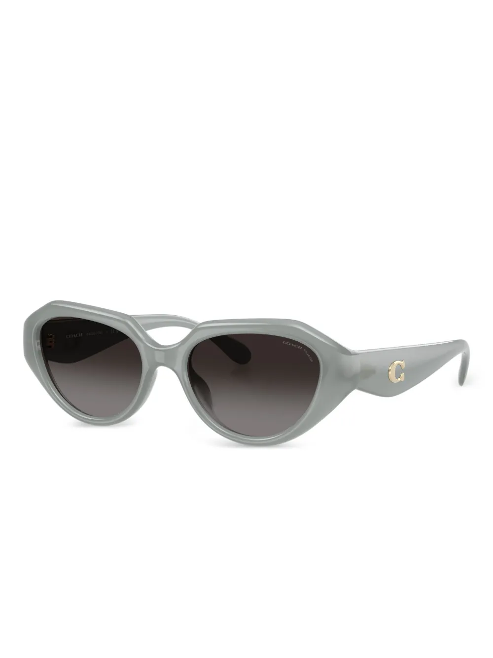 Coach C Hardware Geometric Sunglasses In Gray