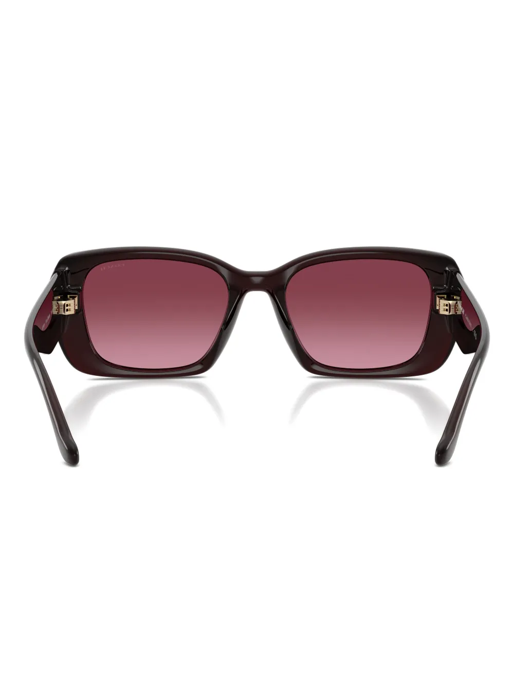 Coach Maxi Sculpted C Oversized Rectangle Sunglasses In Purple