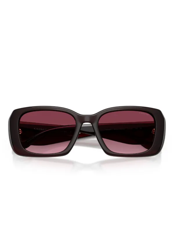 Coach logo-detail Sunglasses | Red | FARFETCH