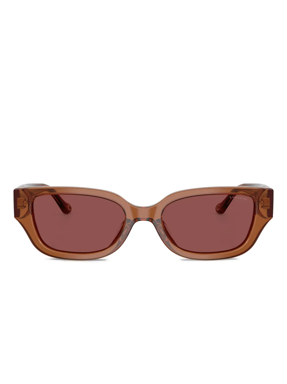 Coach logo-plaque square sunglasses | Brown | Image 1