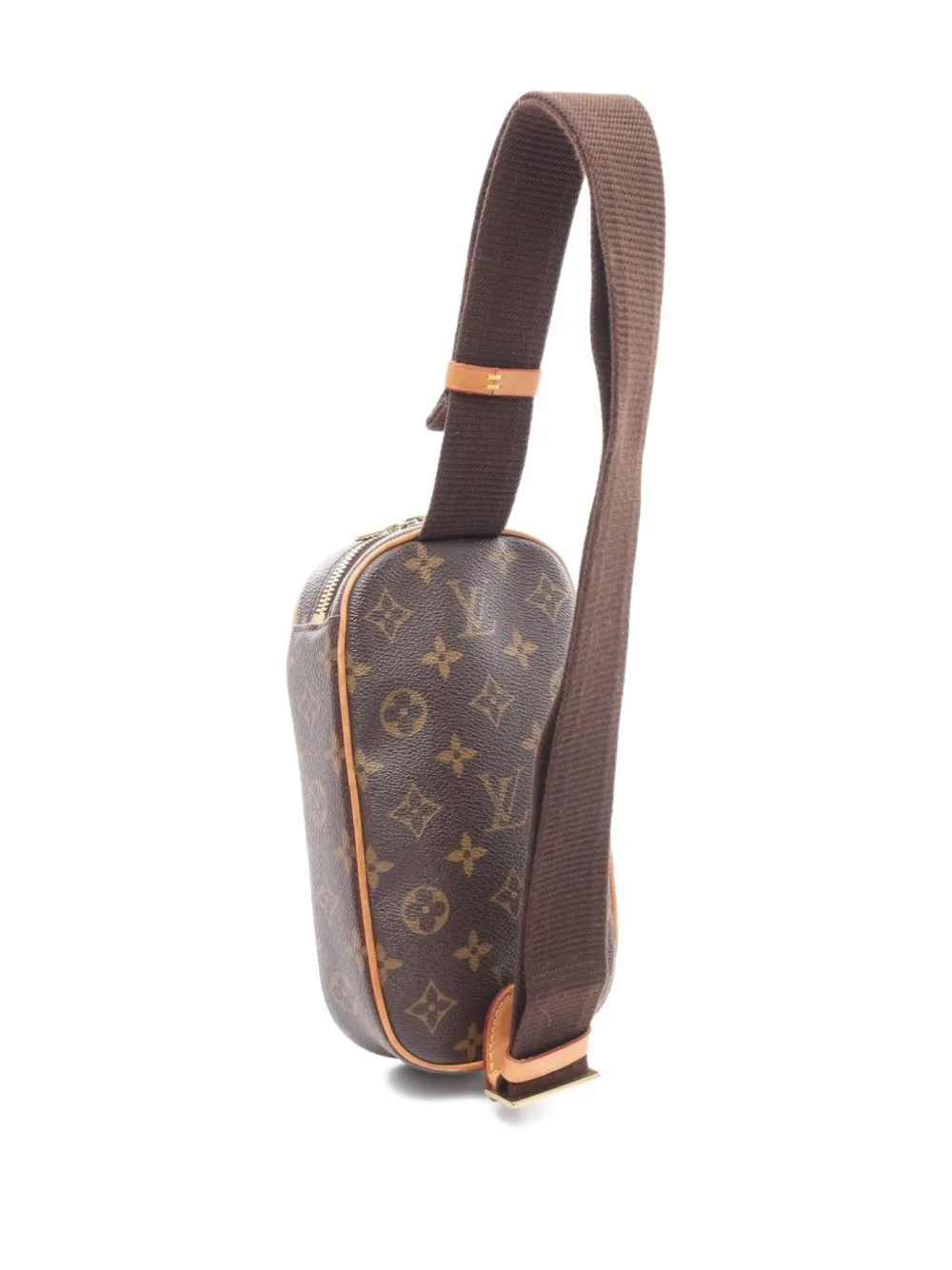 Pre-owned Louis Vuitton 2004 Pochette Ganju Belt Bag In Brown