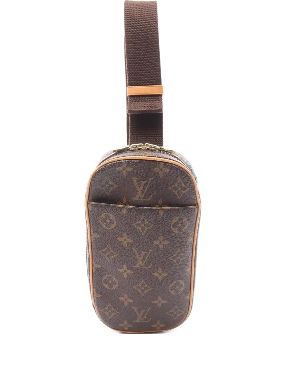 Pre-owned Louis Vuitton 2004 Pochette Ganju Belt Bag In Brown