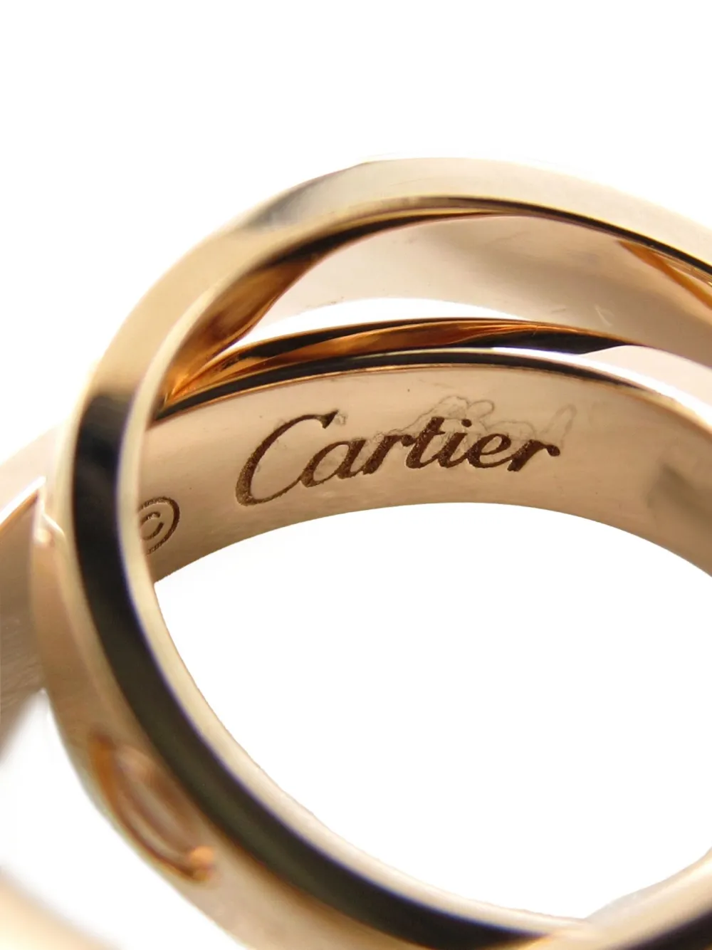 Pre-owned Cartier 2010s 18k Rose Gold Baby Love Necklace In Pink