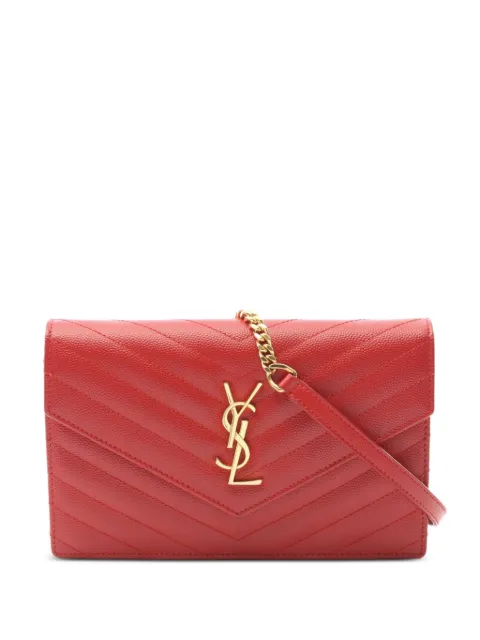 Saint Laurent Pre-Owned 2010s monogram chain-strap wallet