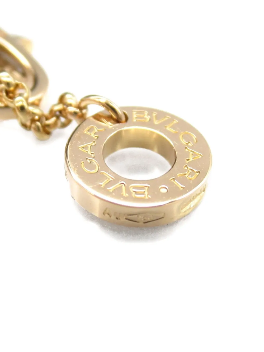 Pre-owned Bvlgari 2010s 18k Rose Gold Mother-of-pearl Necklace