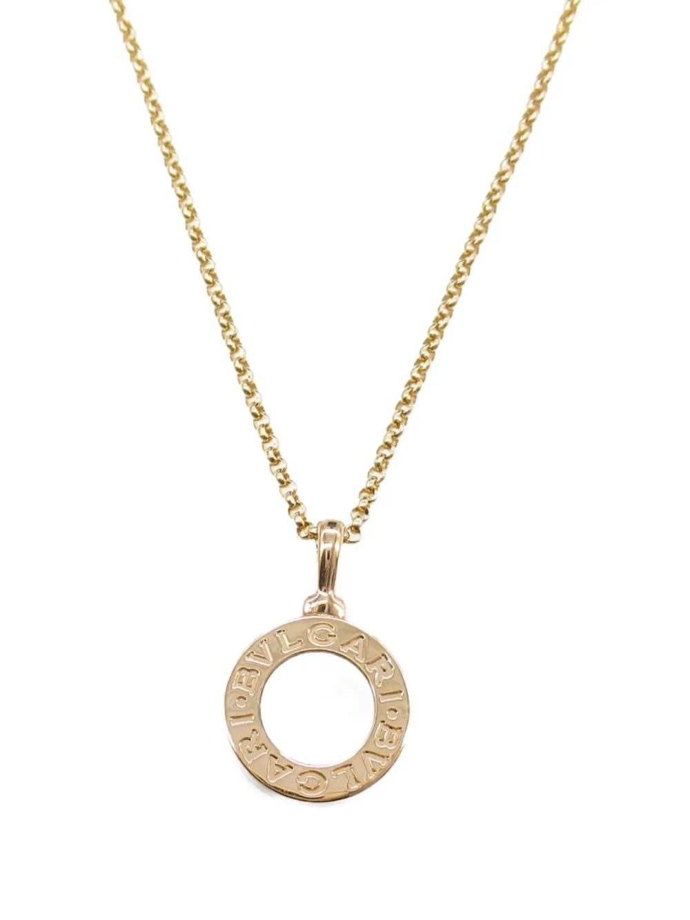 Pre-owned Bvlgari 2010s 18k Rose Gold Mother-of-pearl Necklace
