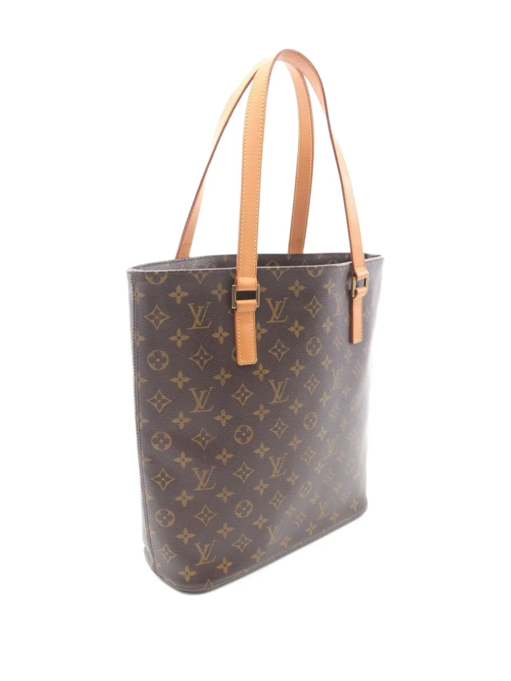 Pre-owned Louis Vuitton 2002 Vivian Gm Monogram-canvas Tote Bag In Brown