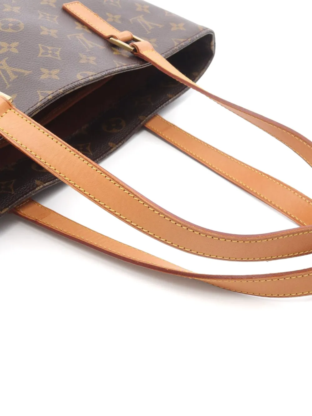 Pre-owned Louis Vuitton 2002 Vivian Gm Monogram-canvas Tote Bag In Brown
