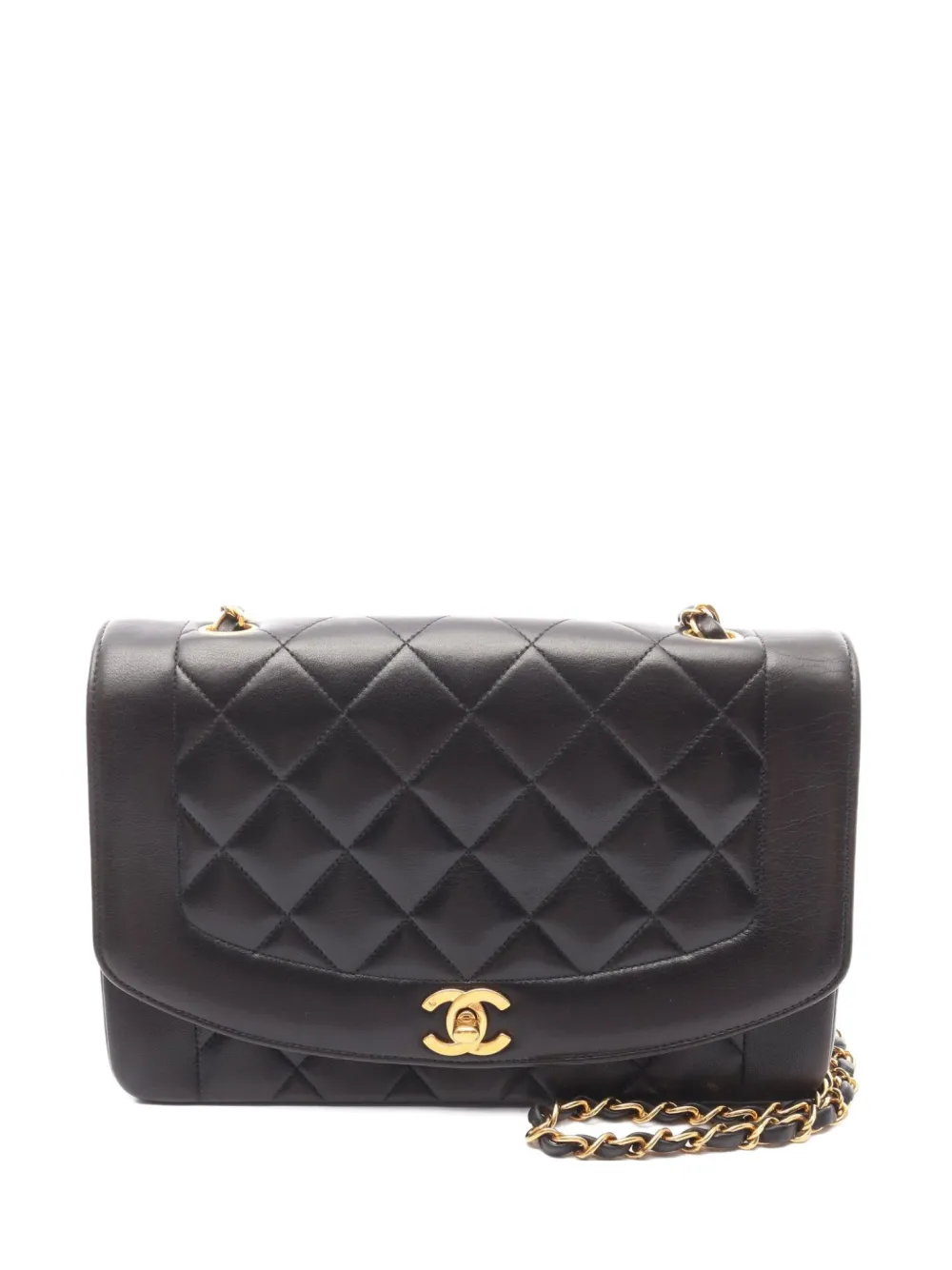 CHANEL Pre-Owned 1991-1994 マテラッセ チェーン ショルダーバッグ - ブラック CHANEL Pre-Owned 1991-1994 マテラッセ チェーン ショルダーバッグ - ブラック
