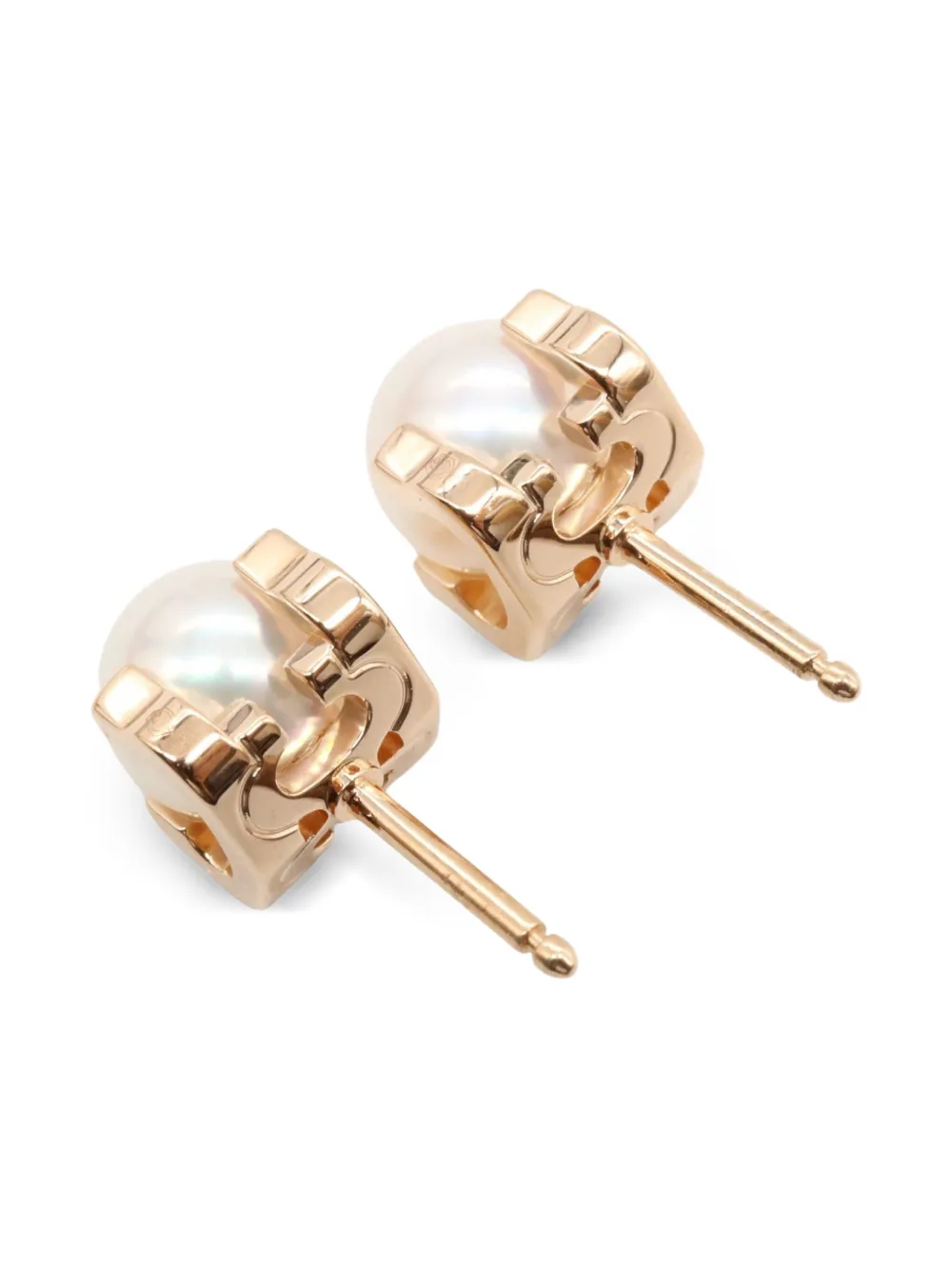 Cartier 2010s 18K rose gold C-do Akoya pearl earrings | Image 2