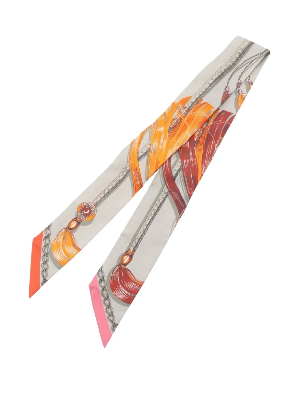 Hermès Pre-Owned 20s Cavalcades scarf - グレー Hermès Pre-Owned 20s Cavalcades scarf - グレー