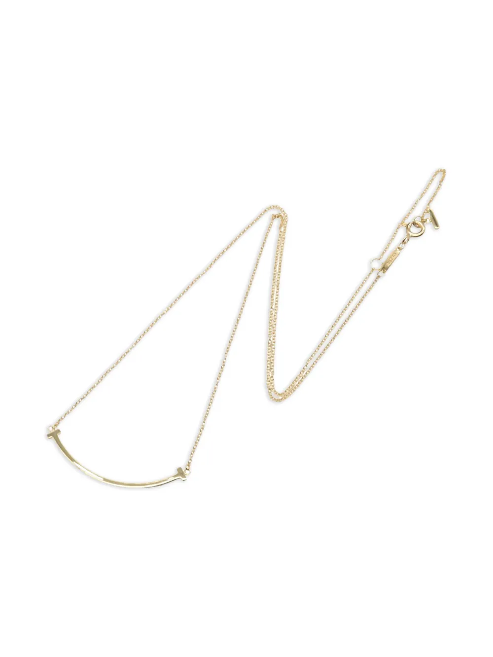 Tiffany & Co. Pre-Owned 2010s 18K yellow gold small T-Smile necklace | Gold | Image 1