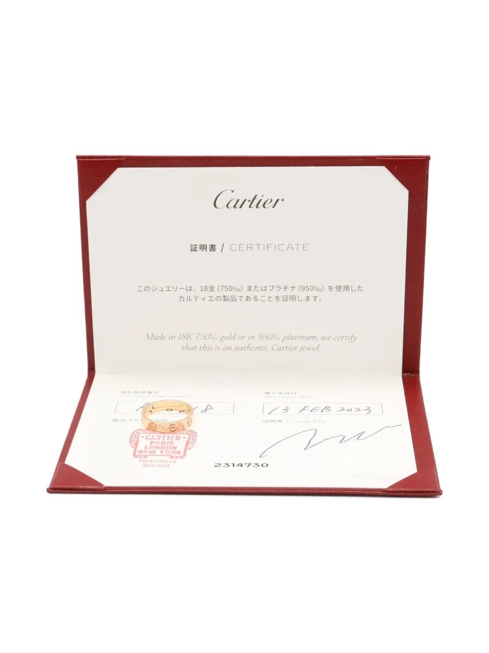 Pre-owned Cartier 2010s 18k Rose Gold Mini Love Ring In Pink