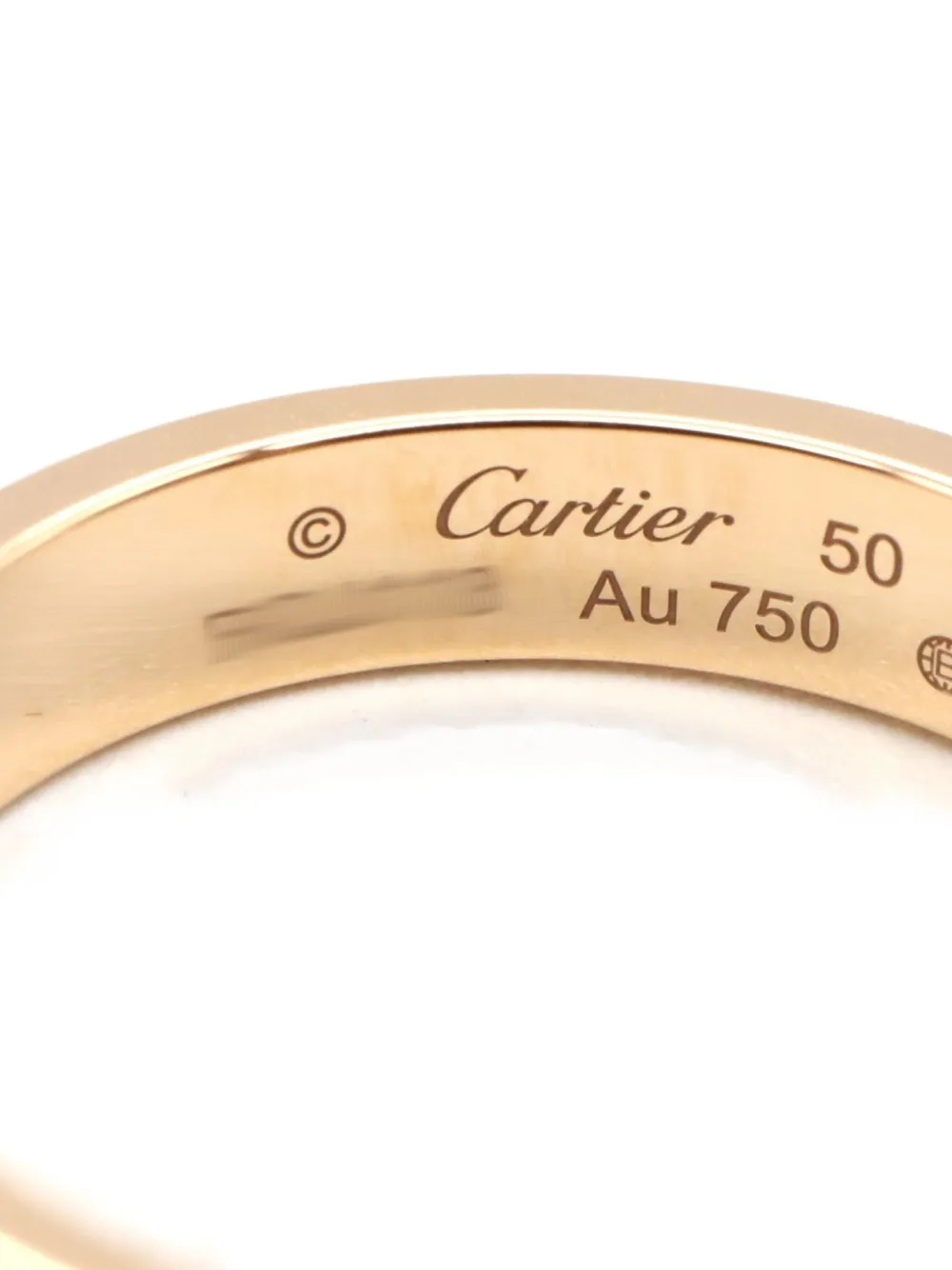 Pre-owned Cartier 2010s 18k Rose Gold Mini Love Ring In Pink