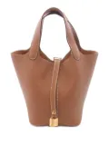 Hermès Pre-Owned 2022 Picotan Lock PM Clemence tote bag - Brown