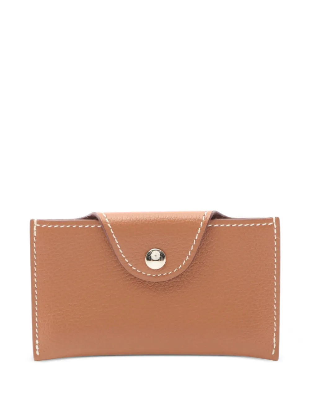 Pre-owned Hermes 2024 The Lliad Card Case In Brown