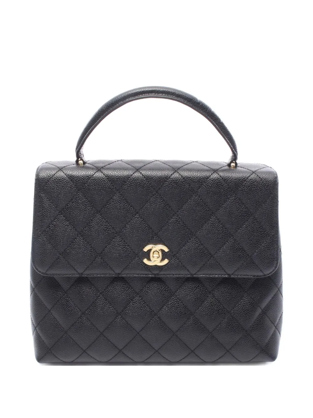 CHANEL Pre-Owned 2002-2003 マテラッセ ハンドバッグ - ブラック CHANEL Pre-Owned 2002-2003 マテラッセ ハンドバッグ - ブラック