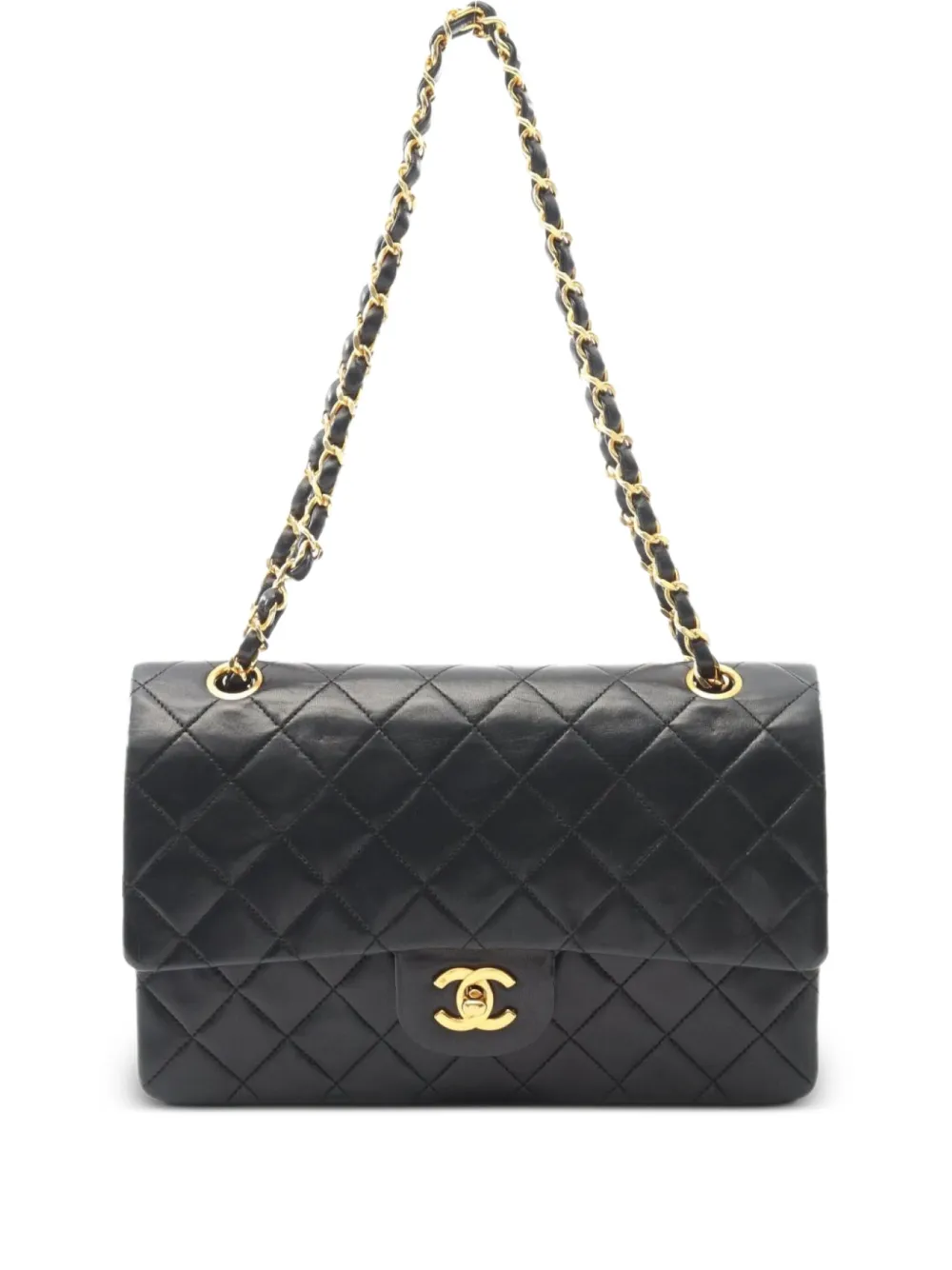 CHANEL Pre-Owned 1986-1988 マトラッセ チェーン ショルダーバッグ - ブラック CHANEL Pre-Owned 1986-1988 マトラッセ チェーン ショルダーバッグ - ブラック