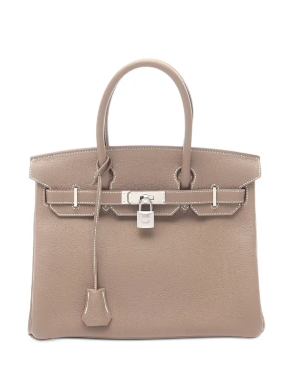 Hermès Pre-Owned Borsa Tote Birkin 30 Etoupe 2024 Marrone