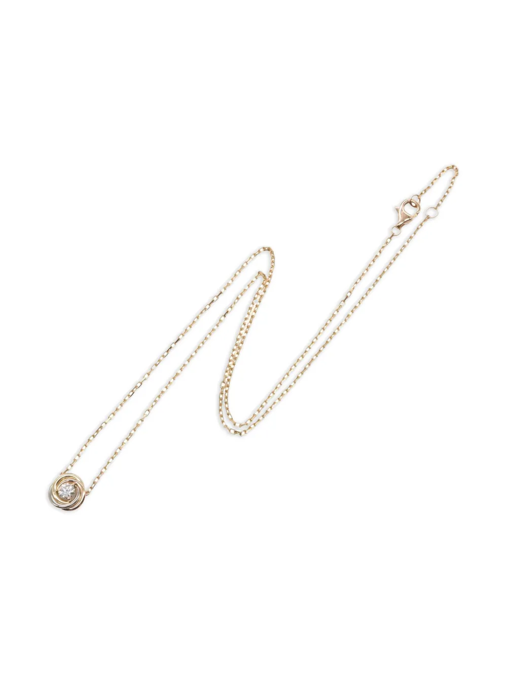 Cartier 2010s トリニティ ダイヤモンド ネックレス 18Kゴールド - ゴールドトーン Cartier 2010s トリニティ ダイヤモンド ネックレス 18Kゴールド - ゴールドトーン