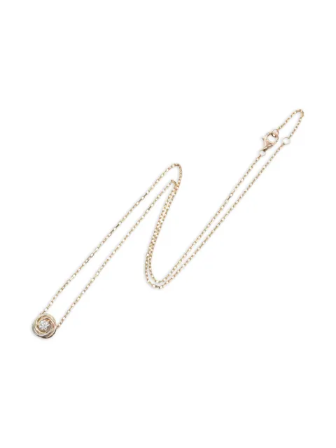 Cartier 2010s 18K gold Trinity diamond necklace