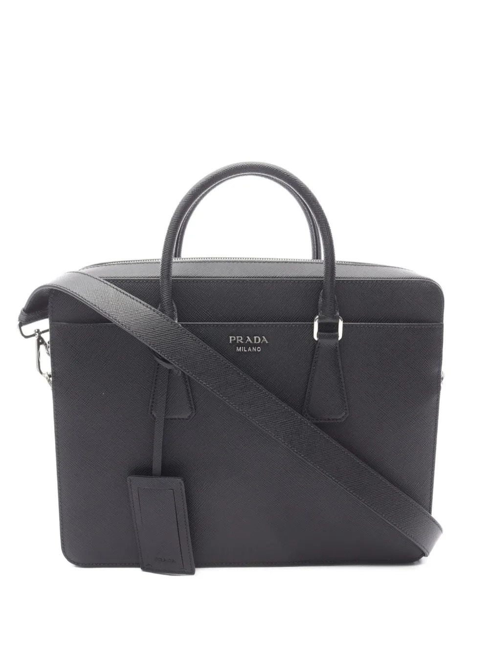 Prada Pre-Owned 2010s Saffiano leather briefcase | Black | Image 1