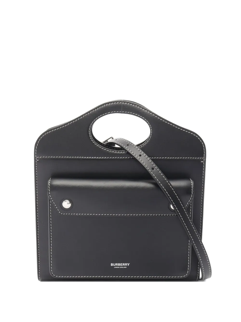 Burberry Pre-Owned 2010s stitching-details tote bag | Black | Image 1