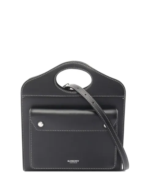 Burberry Pre-Owned 2010s stitching-details tote bag