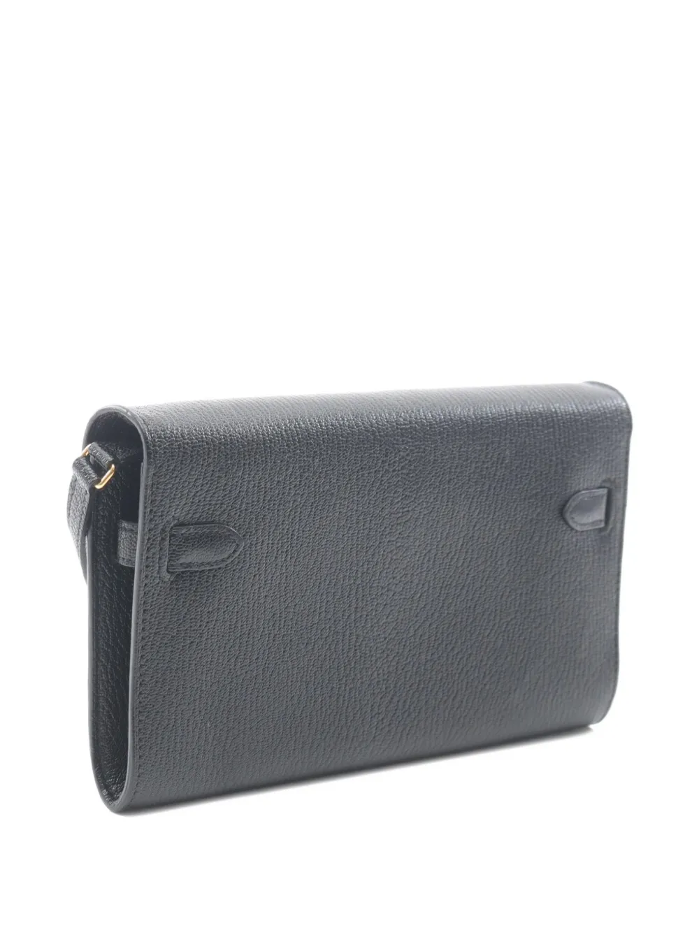Pre-owned Hermes 2020 Kelly To Go Shoulder Wallet In Black