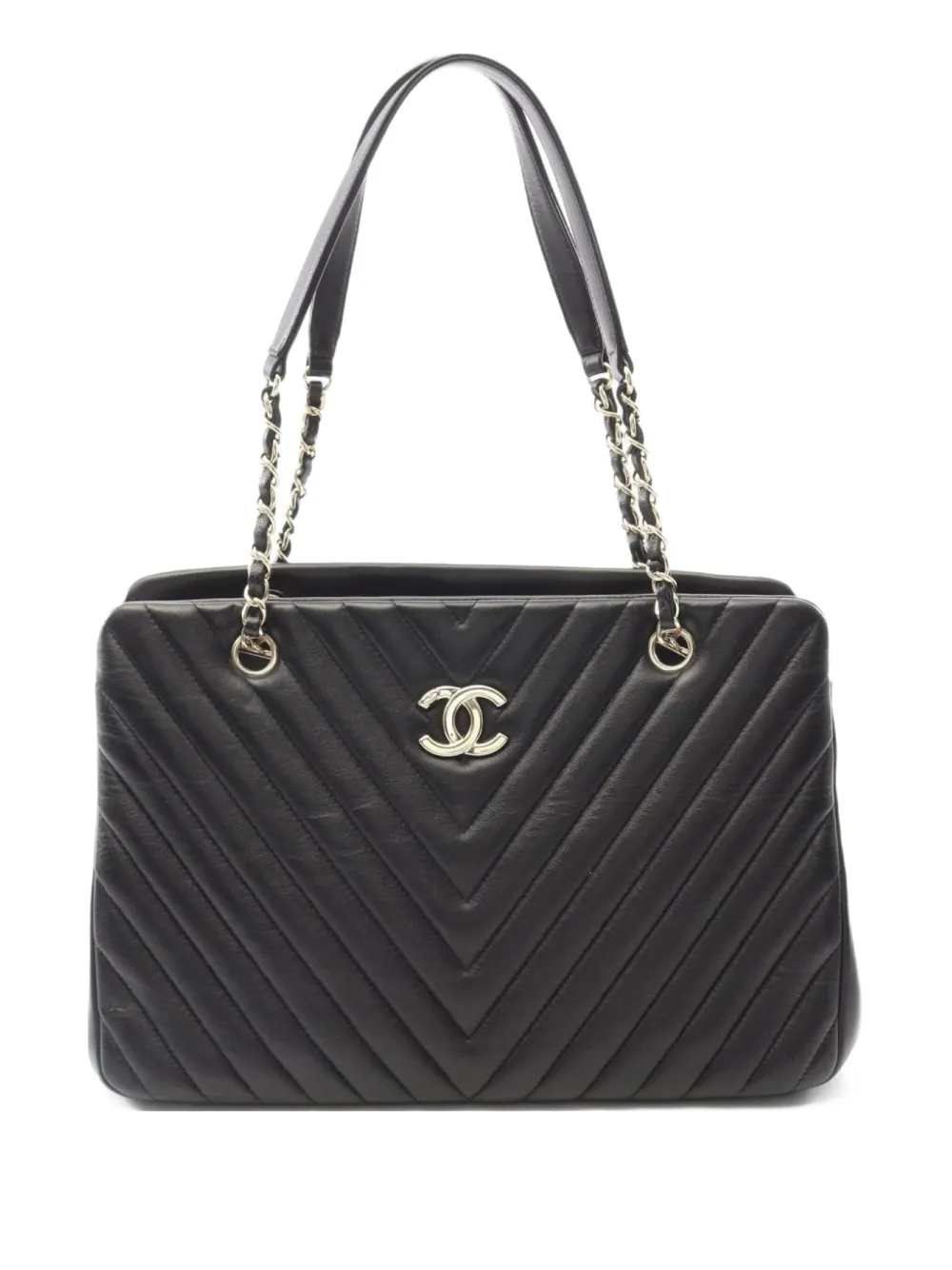CHANEL Pre-Owned 2014-2015 Chevron shoulder bag | Black | Image 1