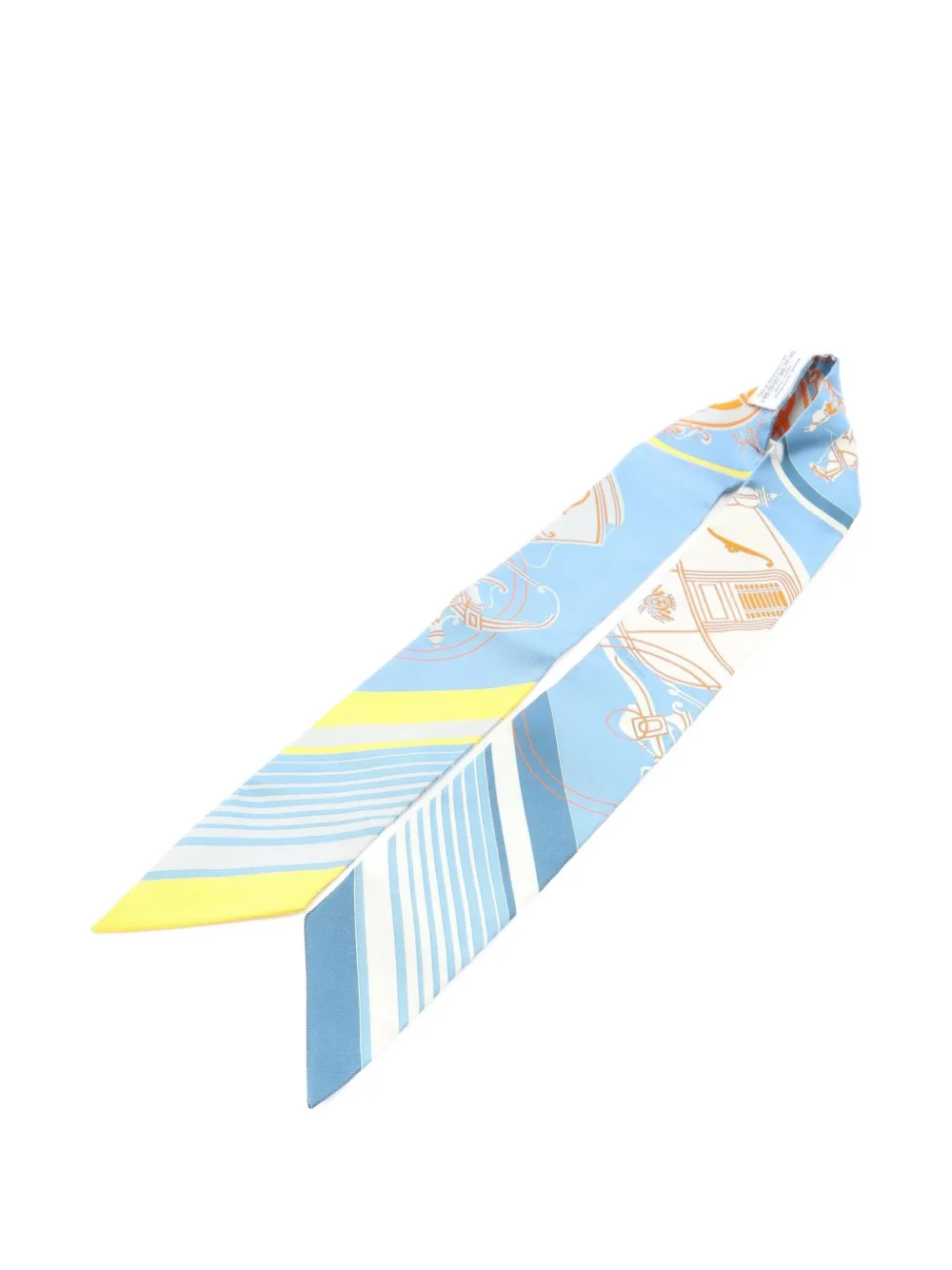 Pre-owned Hermes 2020s Ex-libris Scarf In Blue